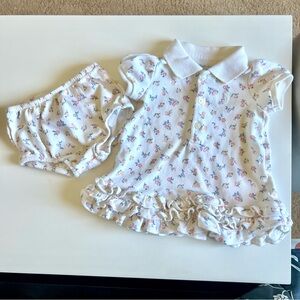 Polo Baby Girl Floral Print Dress & Bloomer
